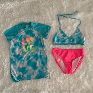 EUC Girls tie dye swim set